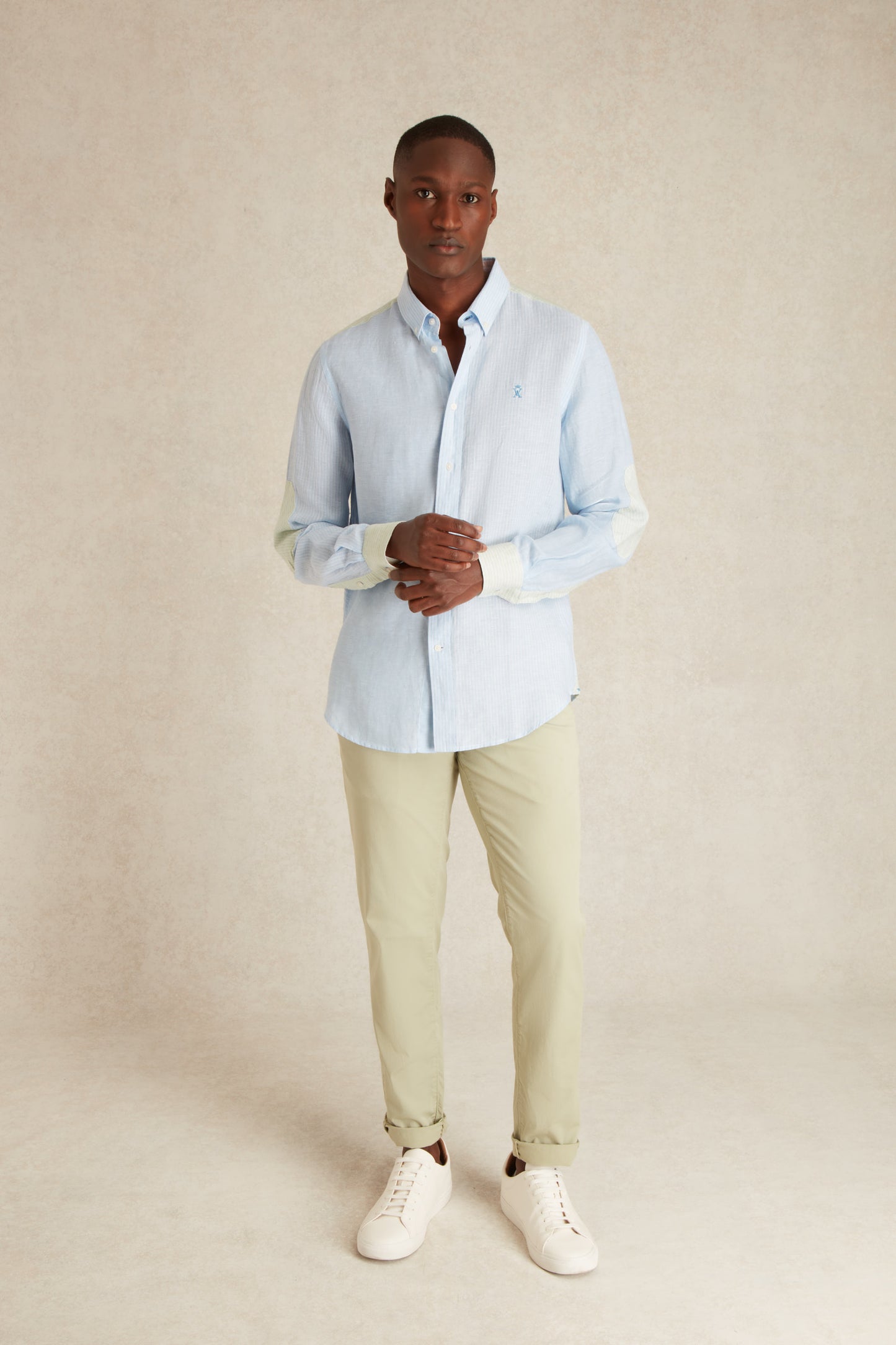 Chemise Regular Multipatch en Lin