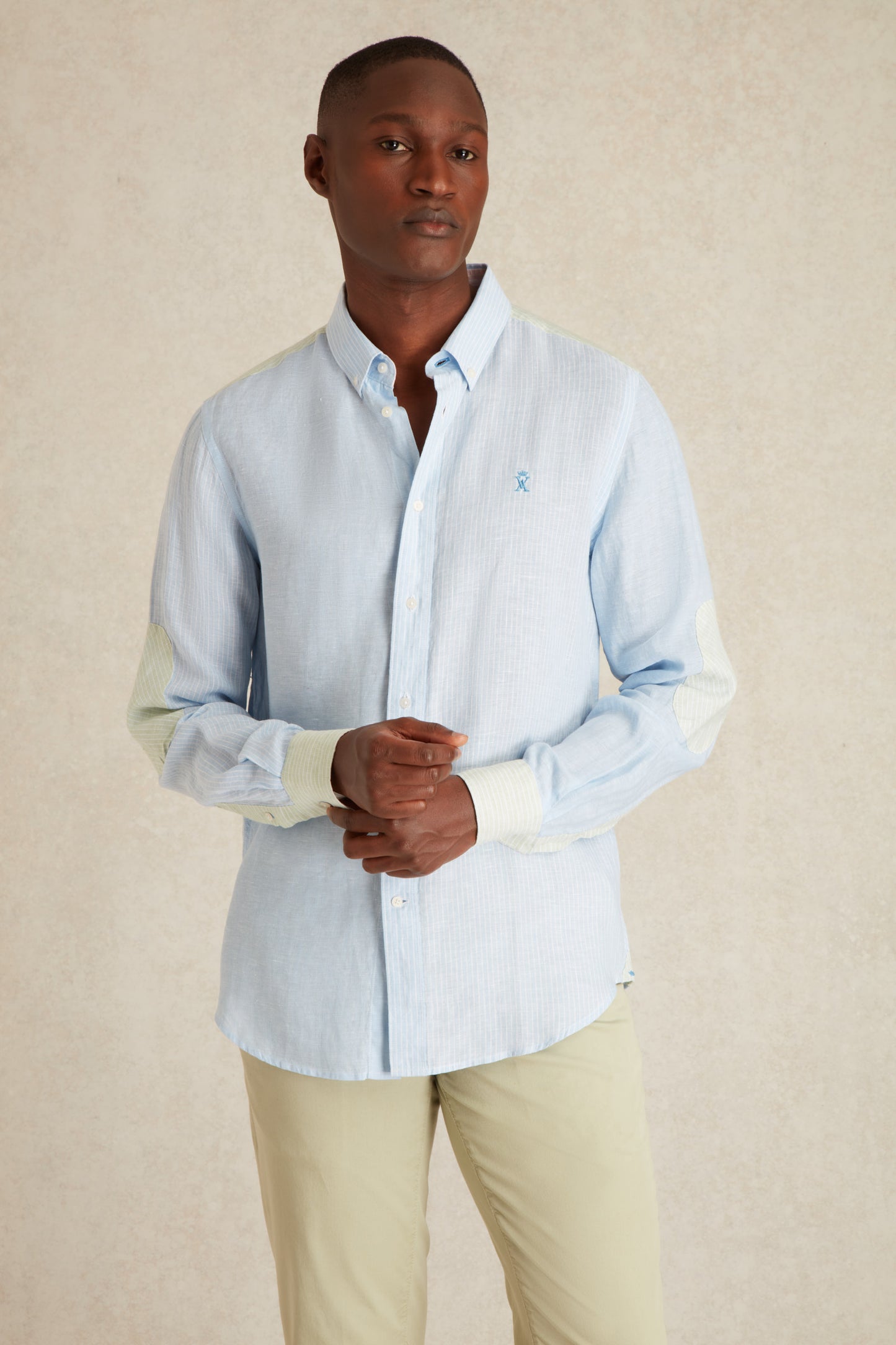 Chemise Regular Multipatch en Lin