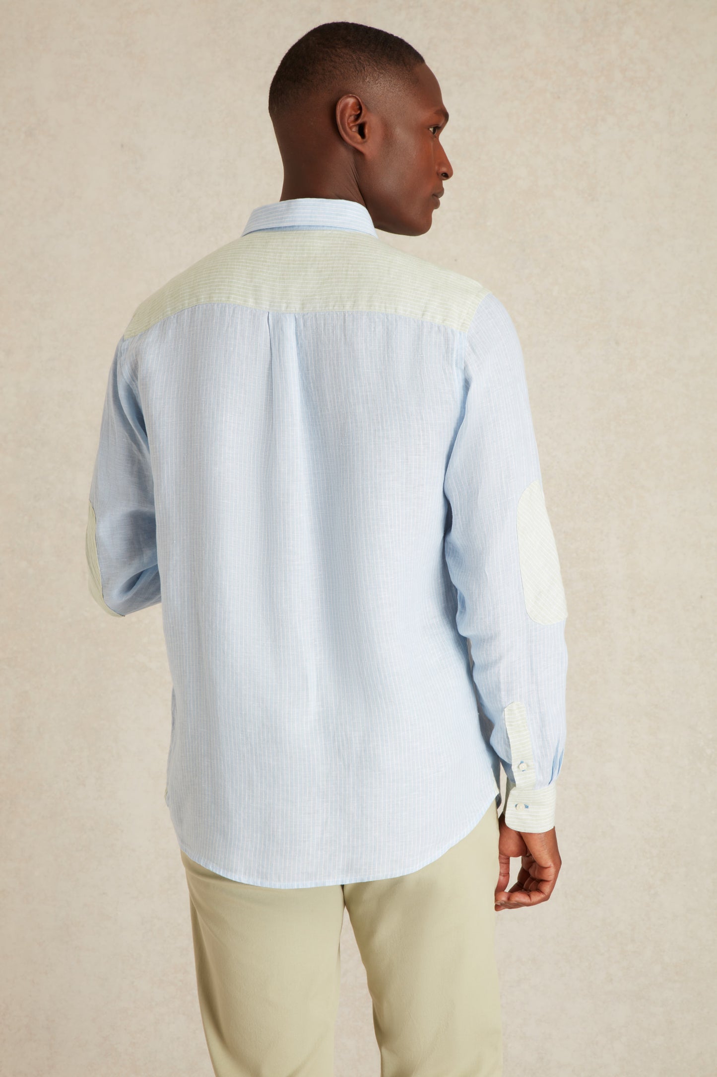 Chemise Regular Multipatch en Lin