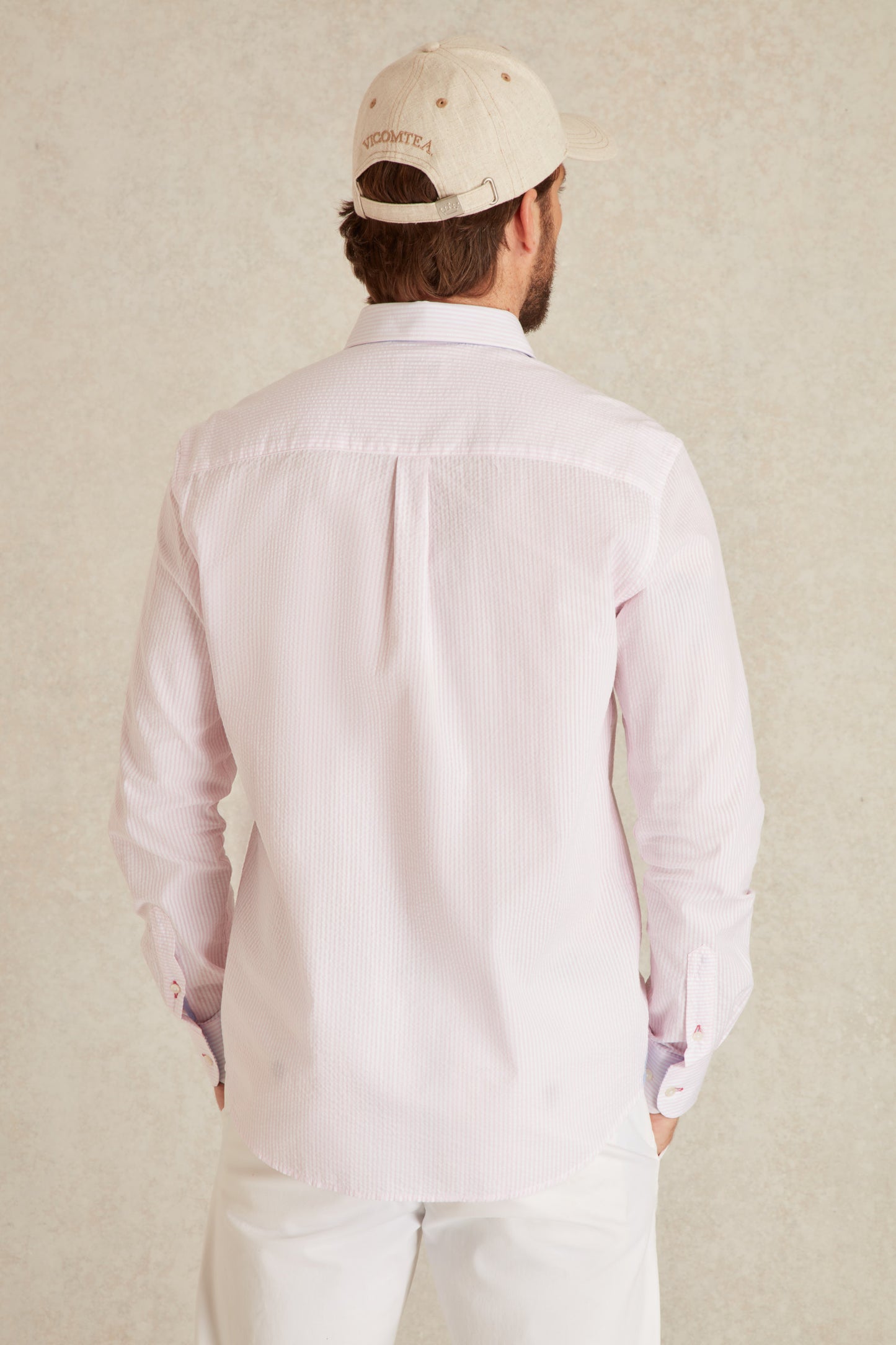 Casquette Texturée à Détails Contrastées