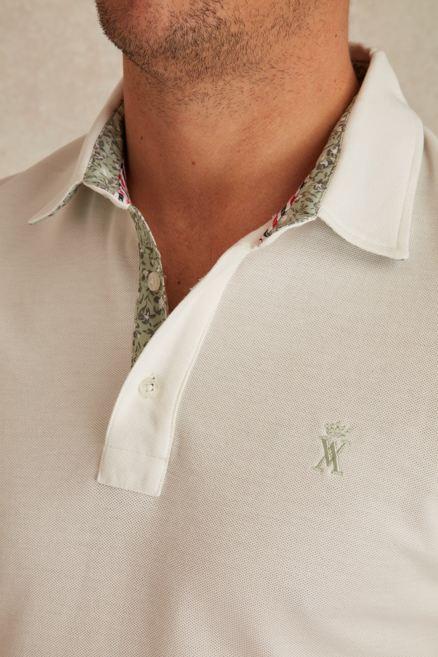 Polo à Détails Imprimé