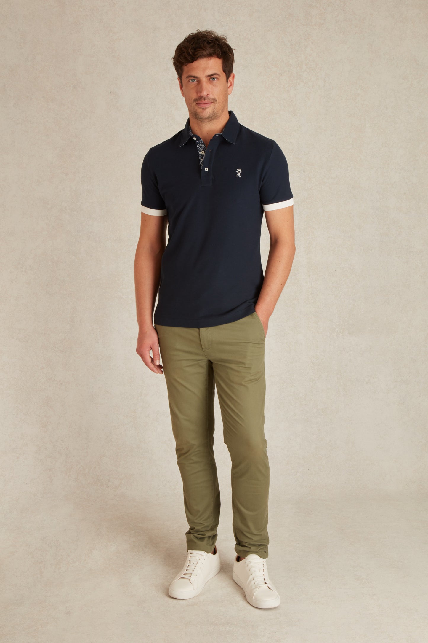 Polo à Détails Imprimé