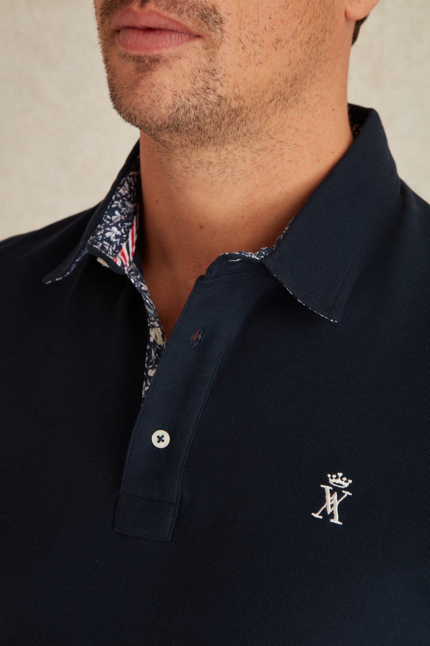 Polo à Détails Imprimé