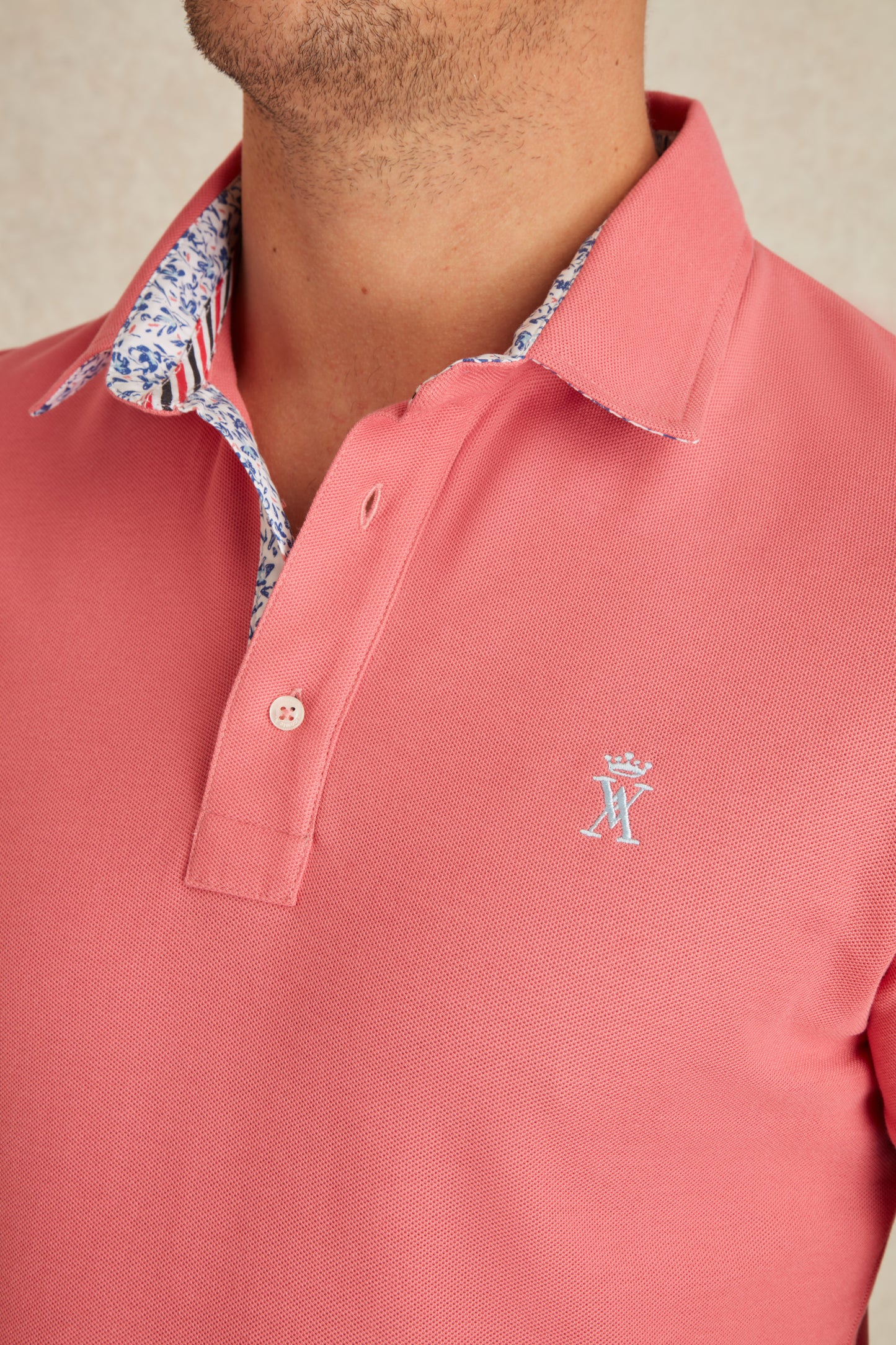 Polo à Détails Imprimé