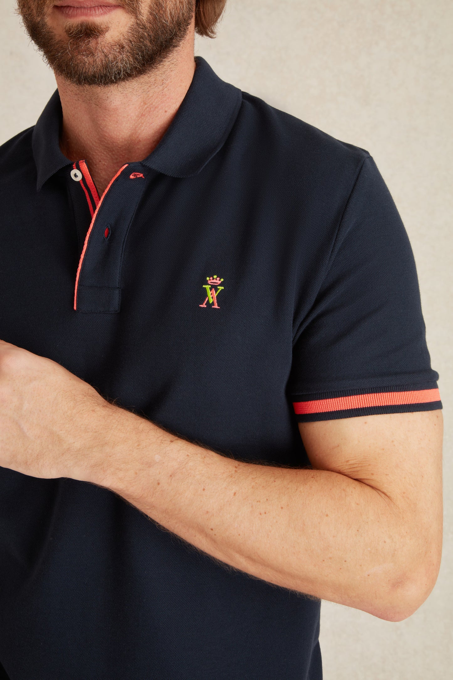 Polo à Détails Fluo