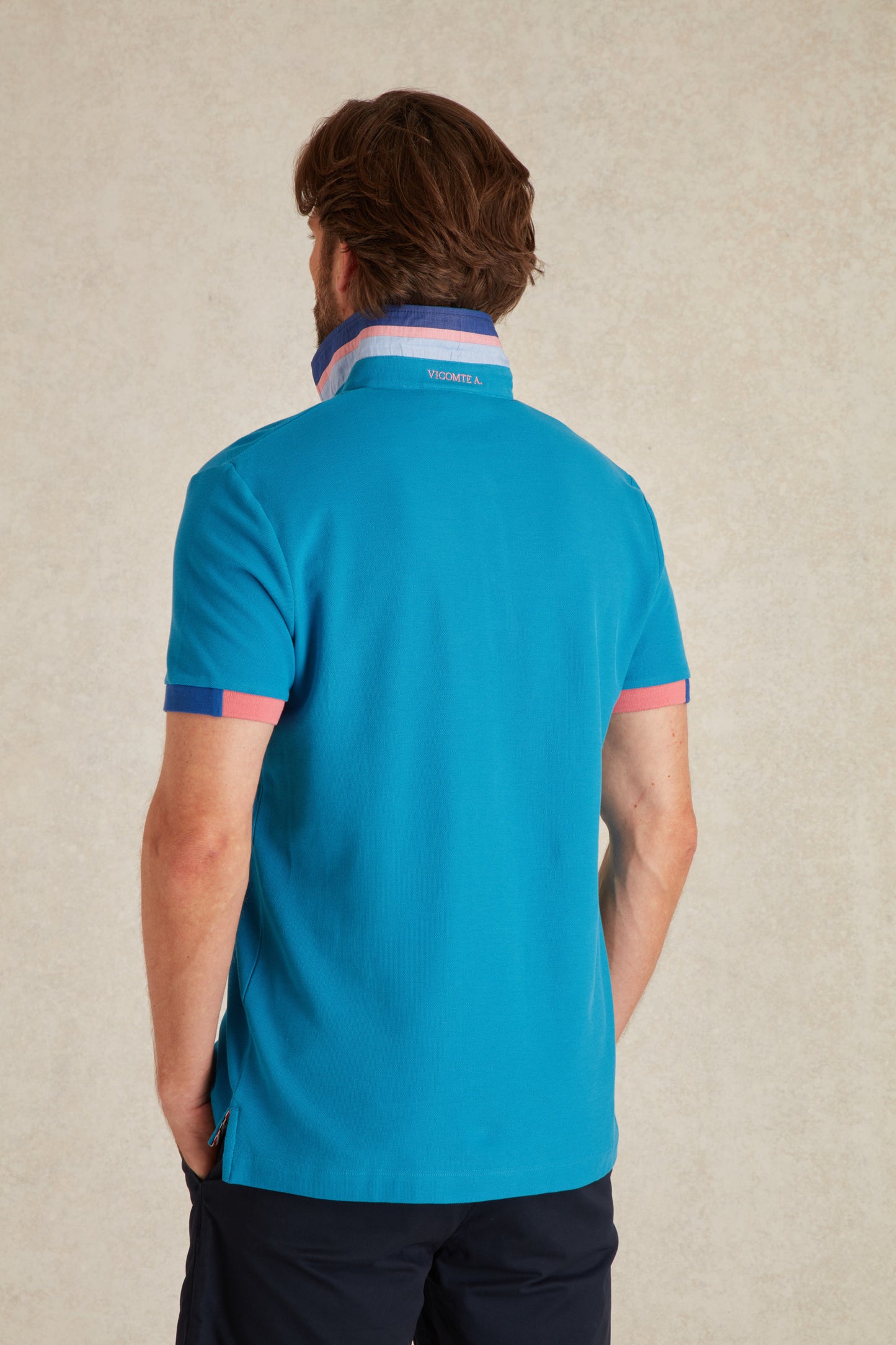 Polo à Détails Tricolore