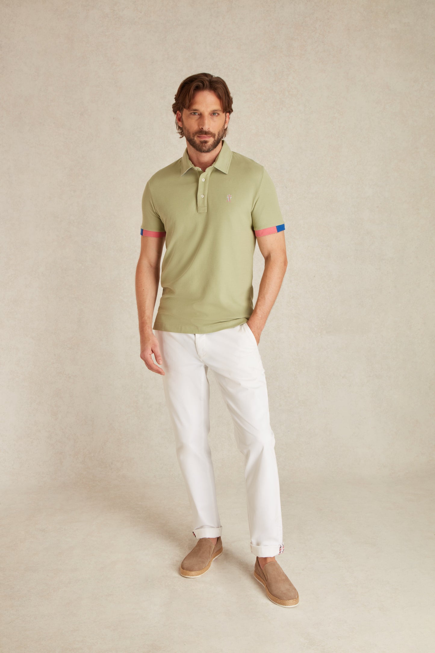 Polo à Détails Tricolore