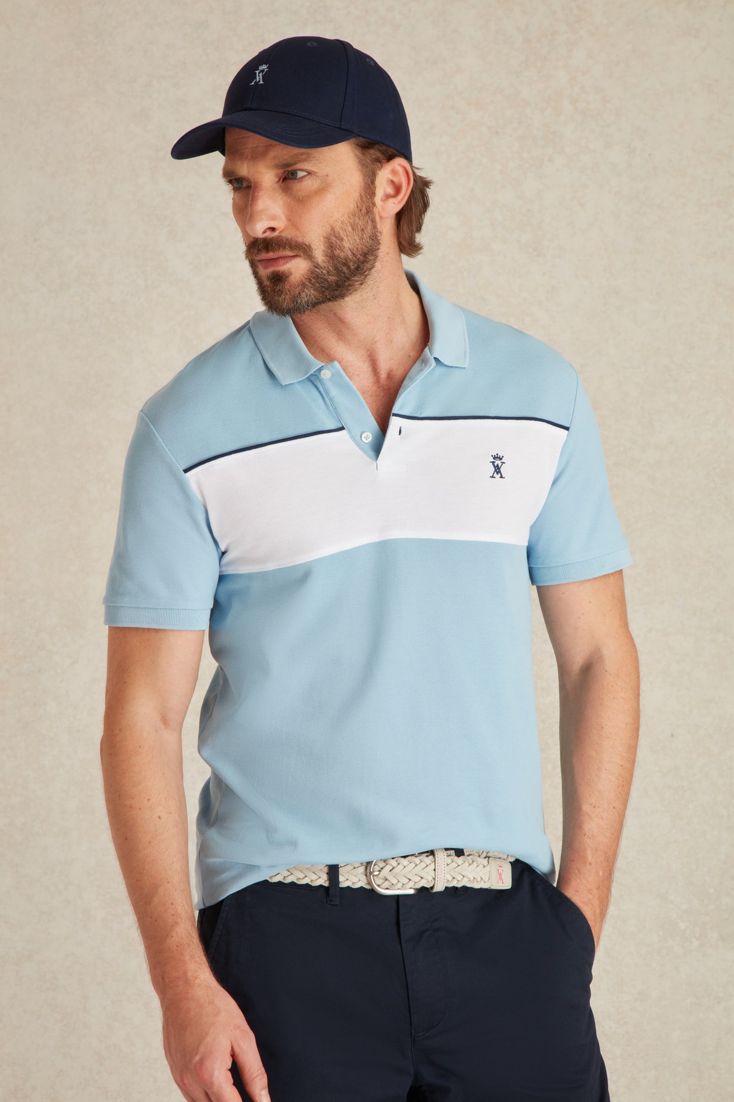 Polo à Motif Color Block