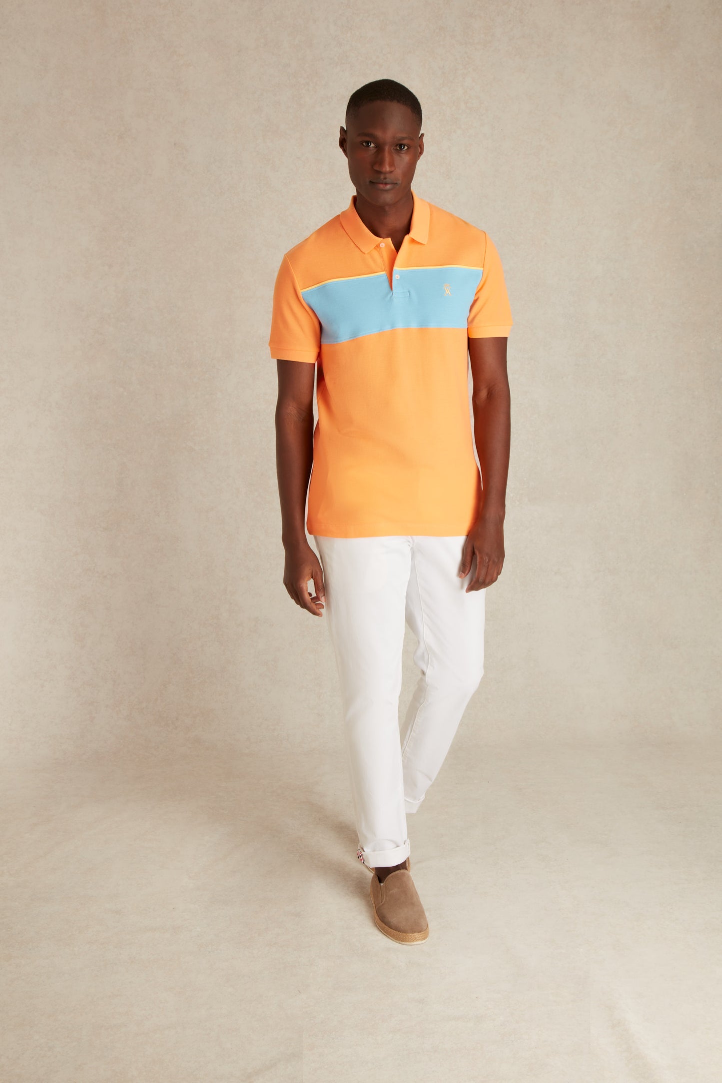 Polo à Motif Color Block