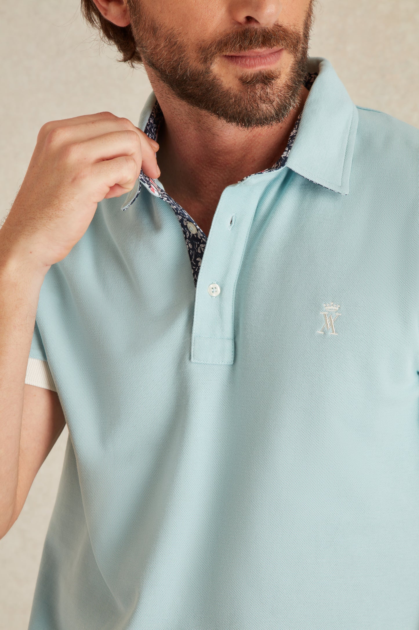 Polo à Détails Imprimé