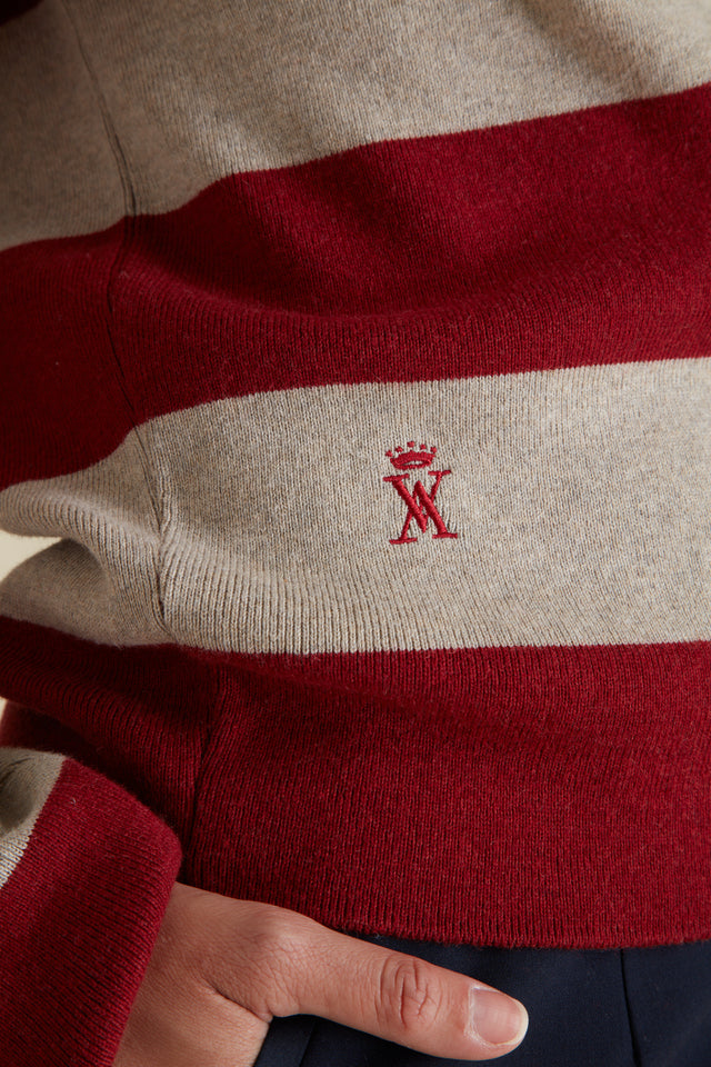 Pull Rayé à Col Polo - Image principale