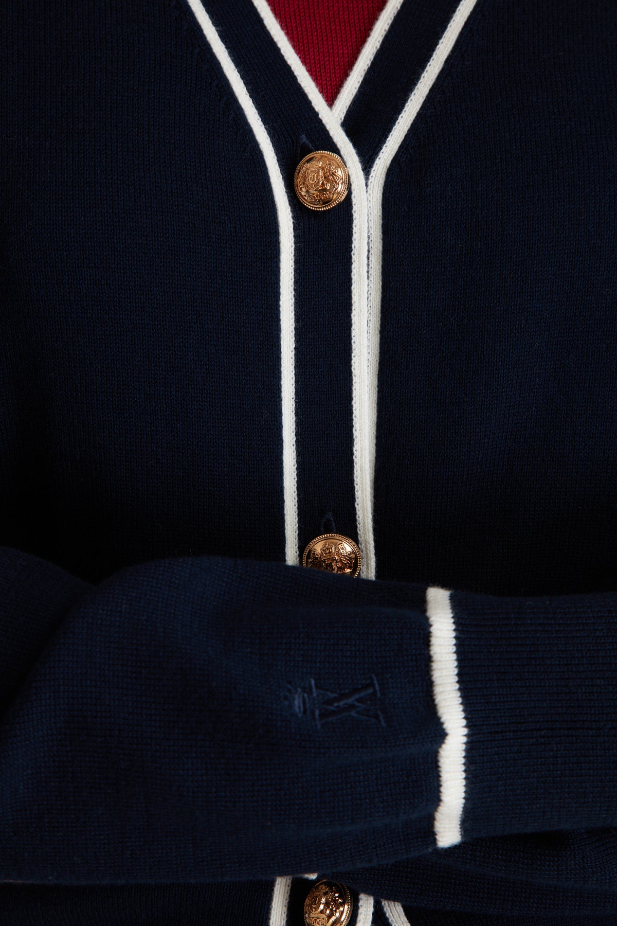 Cardigan à Détails Col
