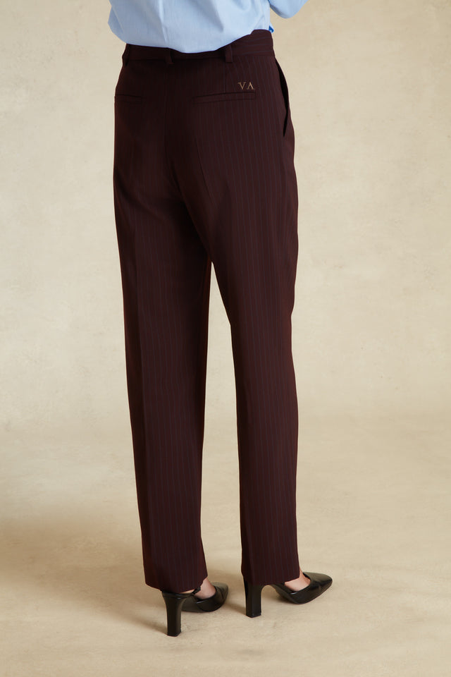 Pantalon Droit à Fines Rayures - Image principale