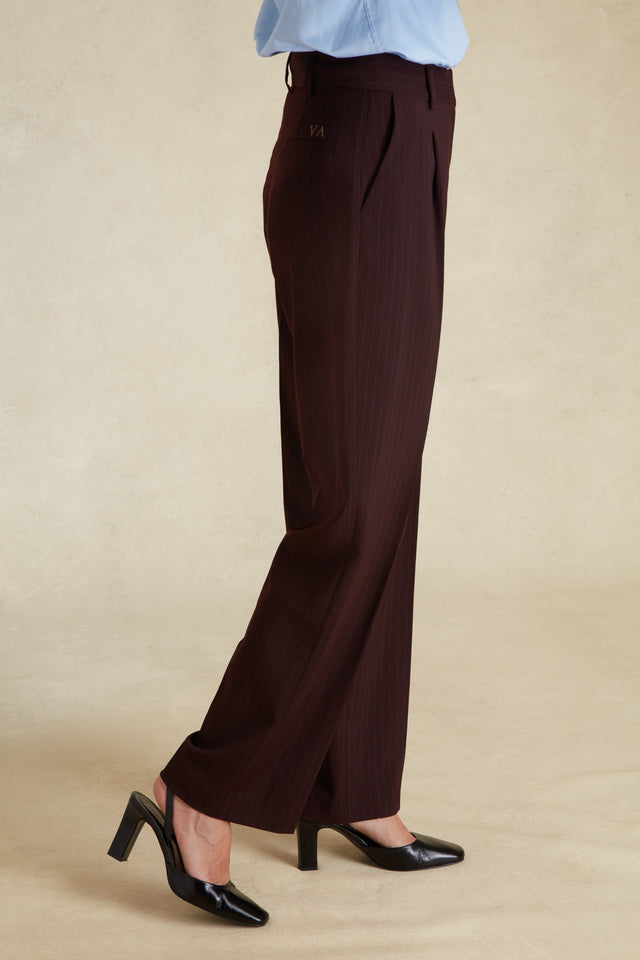 Pantalon Droit à Fines Rayures - Image principale