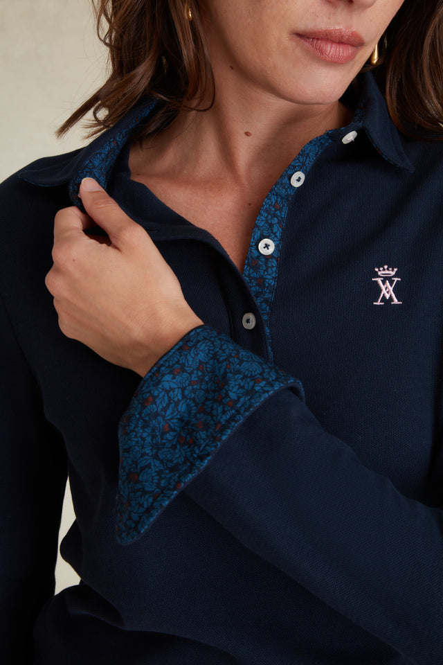 Polo Manches Longues à Détails Imprimé - Image principale
