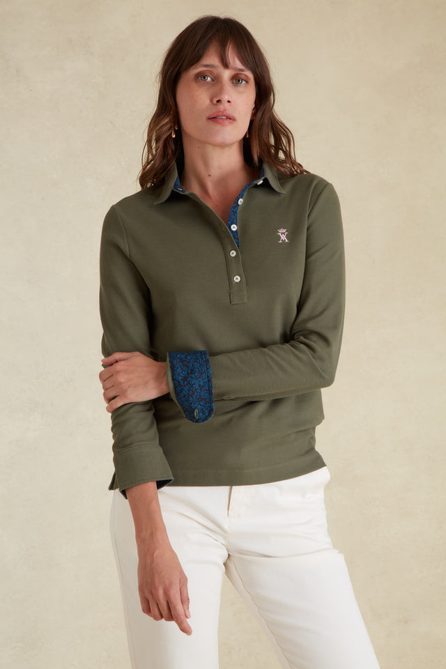 Polo Manches Longues à Détails Imprimé - Image principale