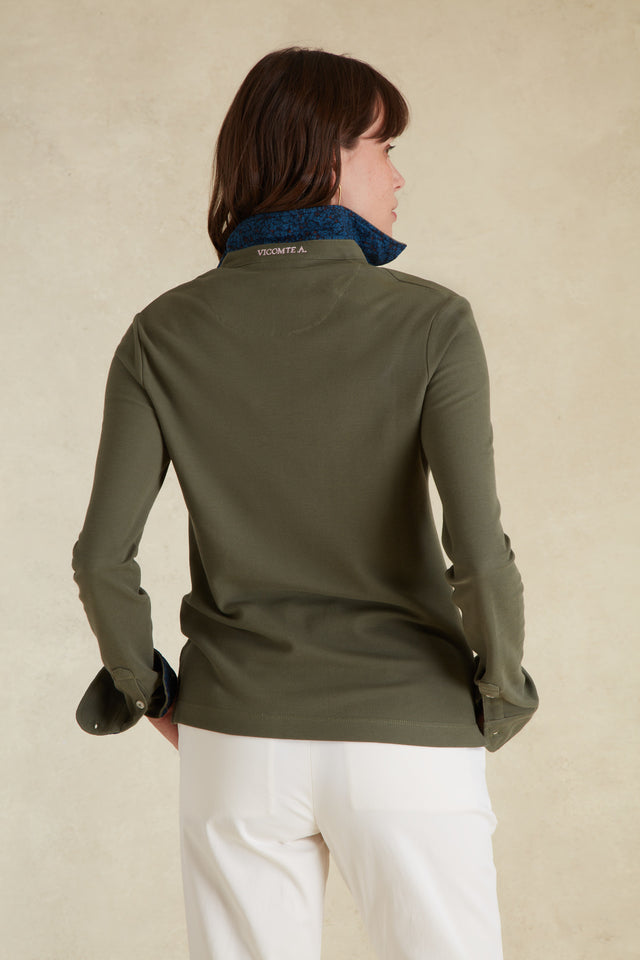 Polo Manches Longues à Détails Imprimé - Image principale