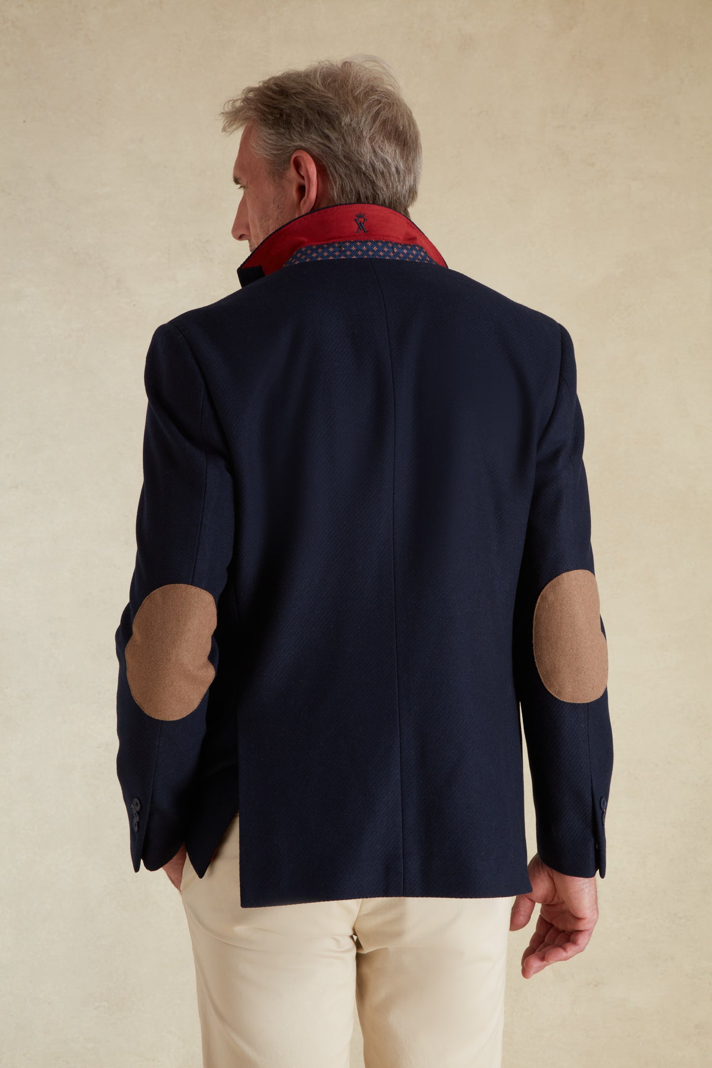 Blazer Ajusté Uni avec Parmenture