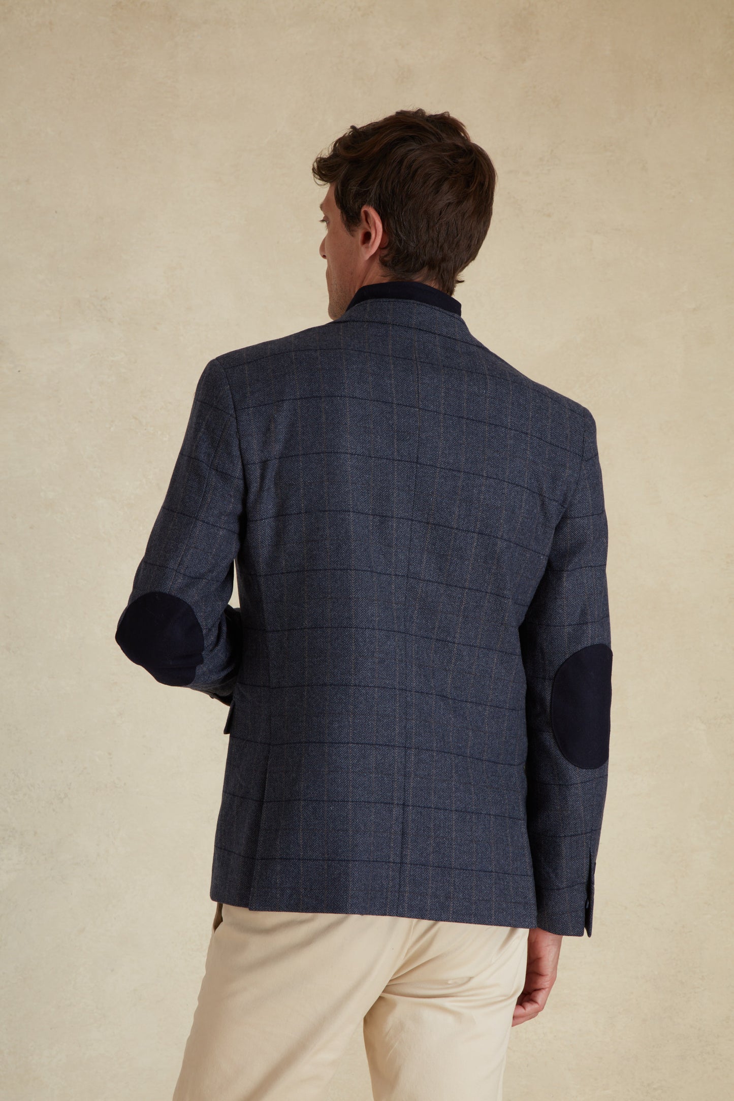 Blazer Ajusté à Motifs Carreaux avec Parmenture