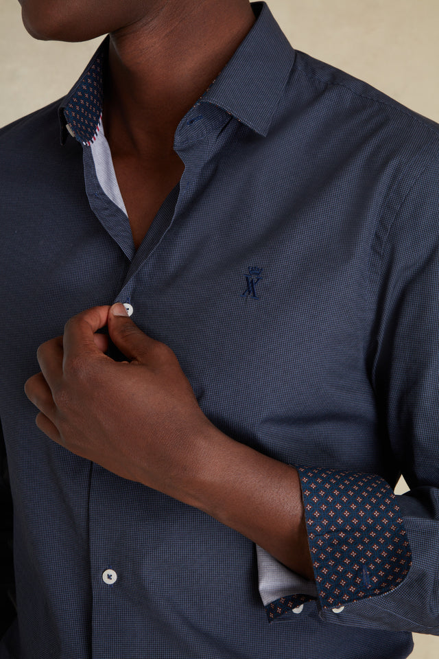 Chemise Regular à Micro Carreaux - Image principale
