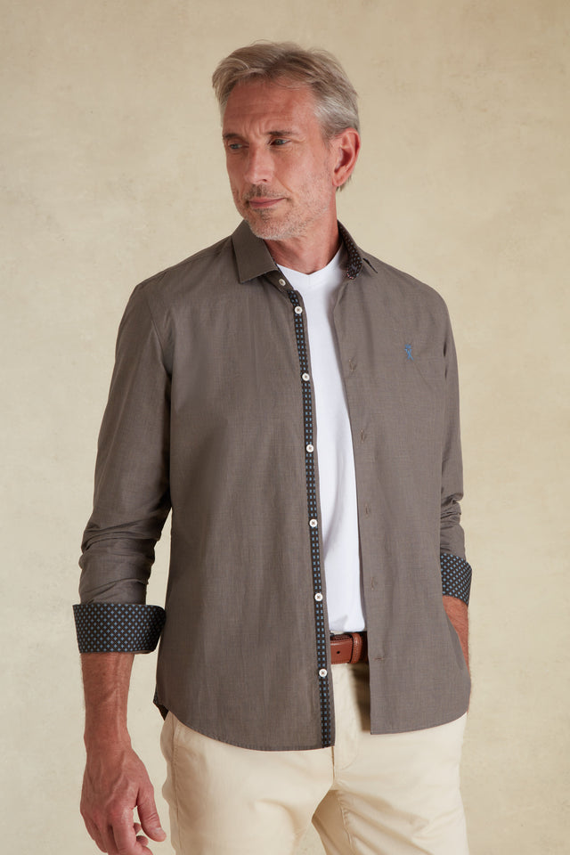 Chemise Regular à Micro Carreaux - Image principale