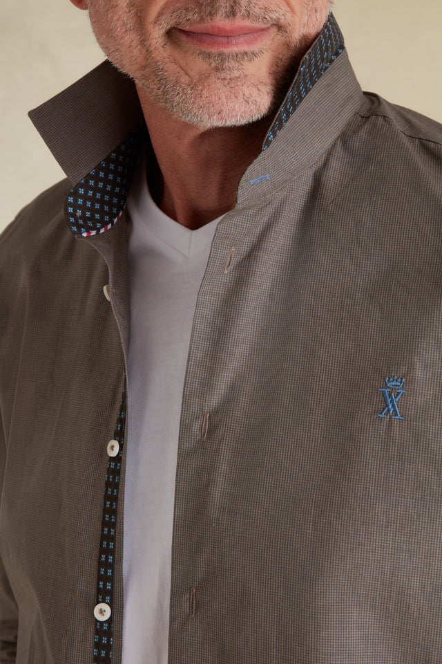 Chemise Regular à Micro Carreaux - Image principale