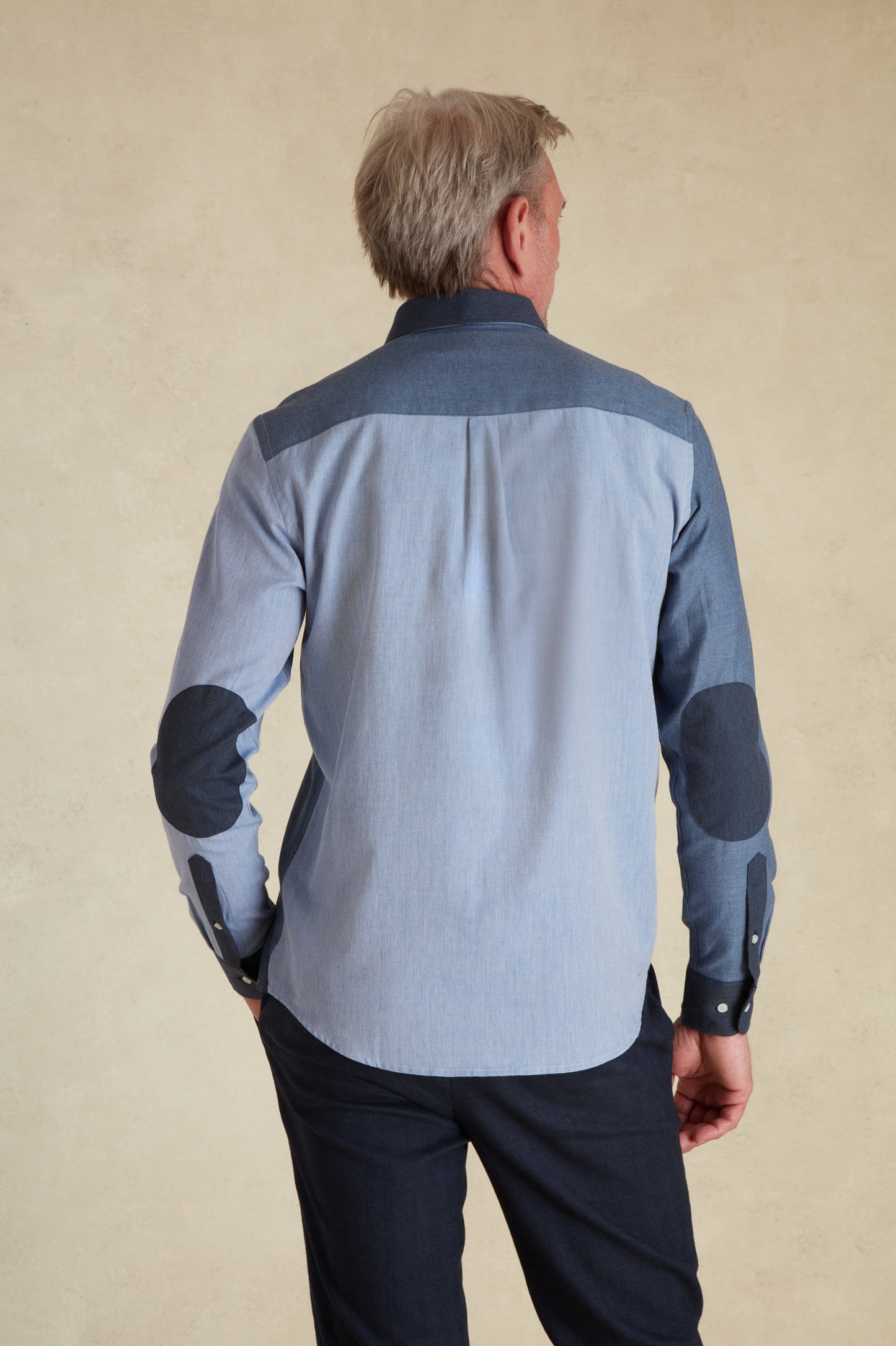 Chemise Regular à Détails Denim