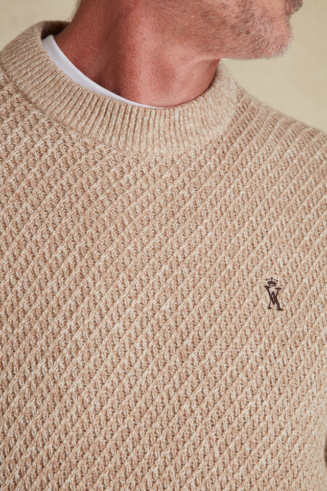 Pull Fil Bicolore Col Rond - Image principale