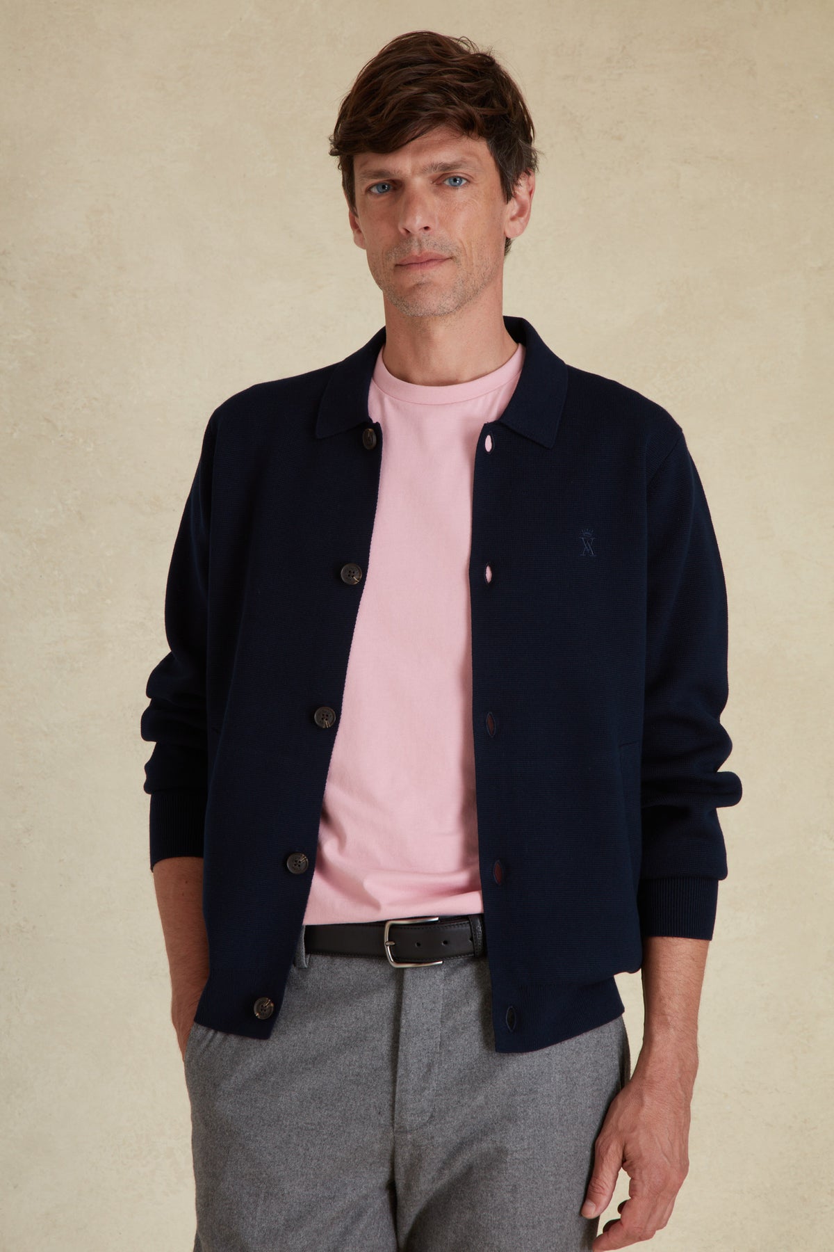 Gilet Boutonné Col Polo