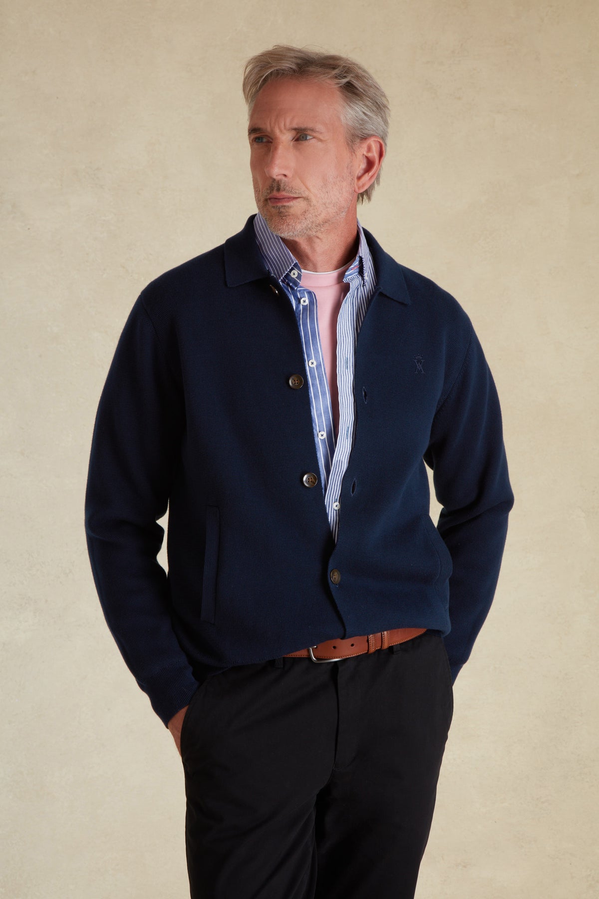 Gilet Boutonné Col Polo