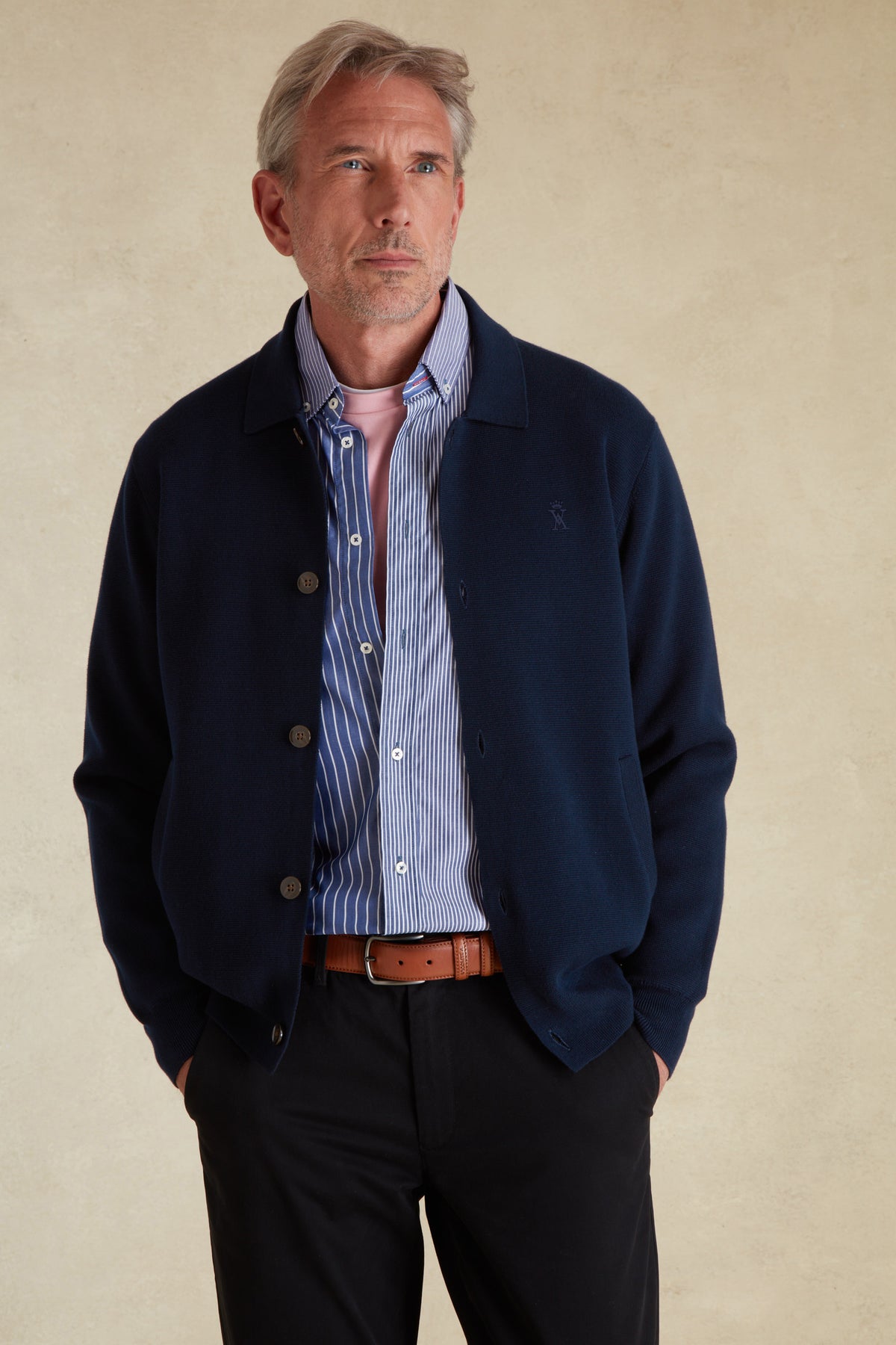 Gilet Boutonné Col Polo