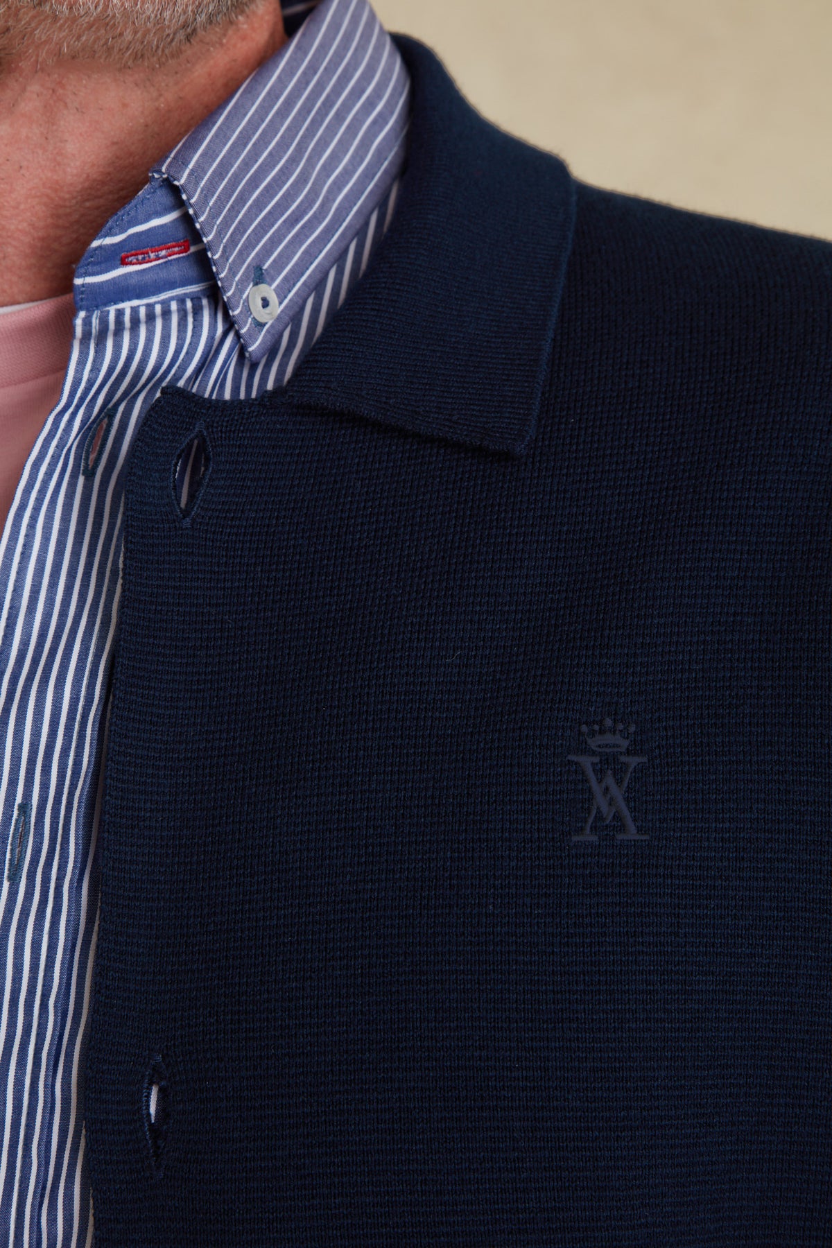 Gilet Boutonné Col Polo