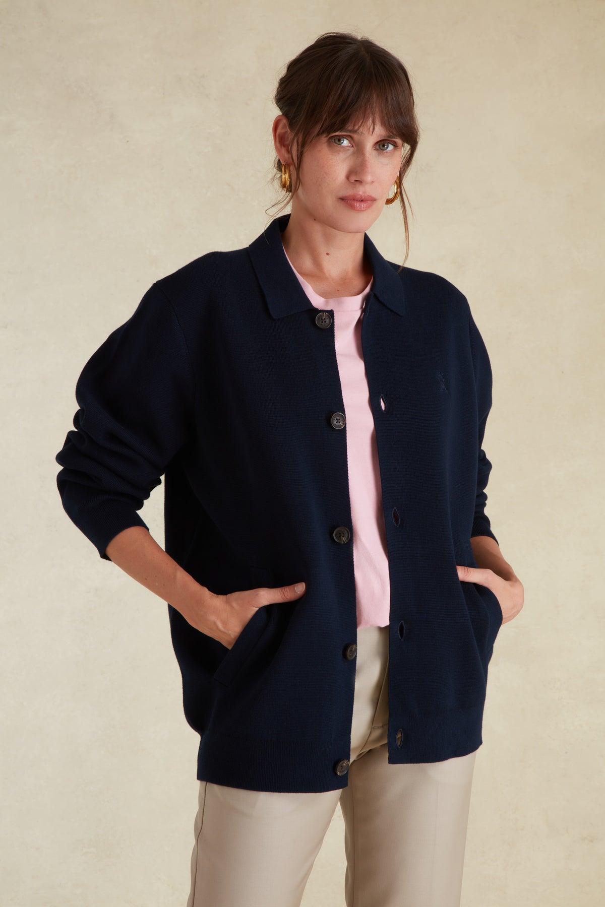 Gilet Boutonné Col Polo