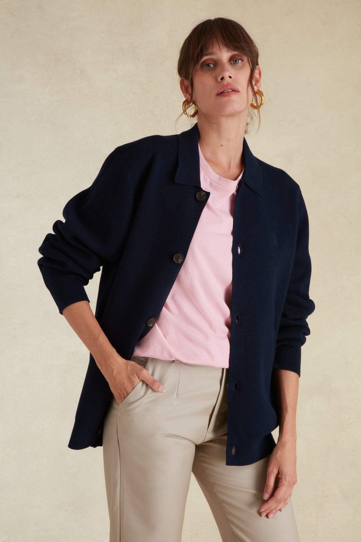 Gilet Boutonné Col Polo