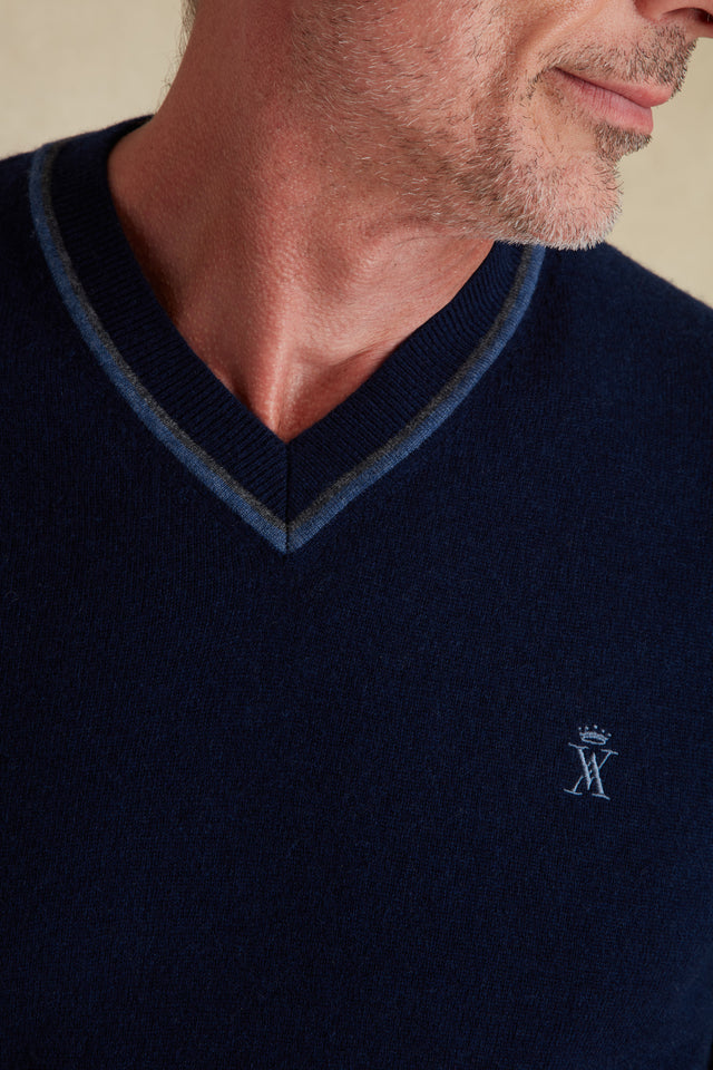 Pull Col V à Détails - Image principale