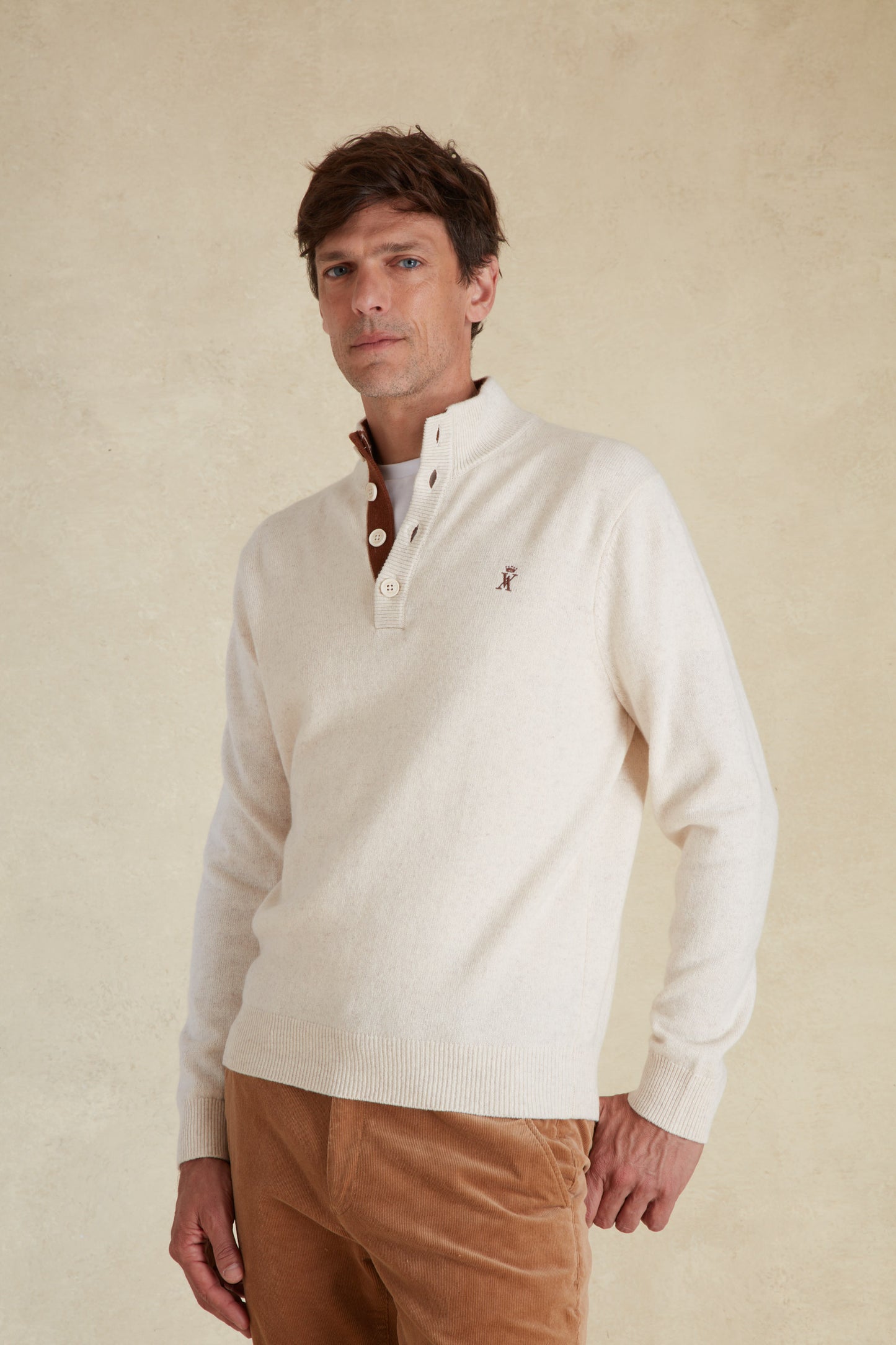 Pull à Col Boutonné
