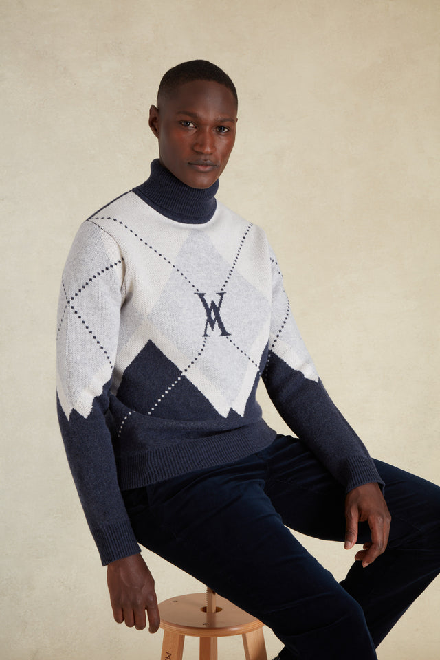 Pull Jacquard Col Roulé - Image principale
