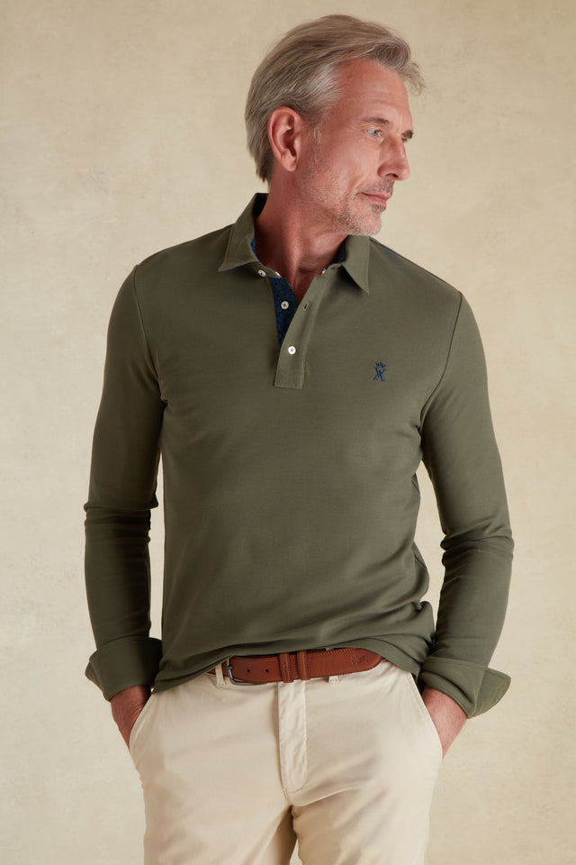 Polo Manches Longues à Détails Imprimé - Image principale
