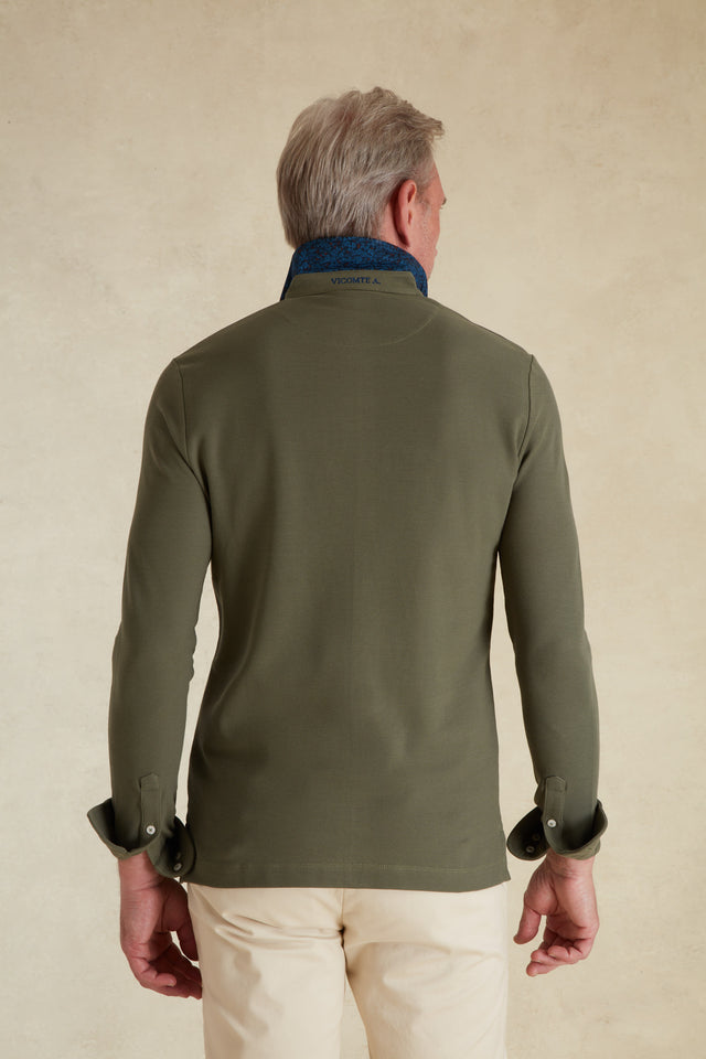 Polo Manches Longues à Détails Imprimé - Image principale