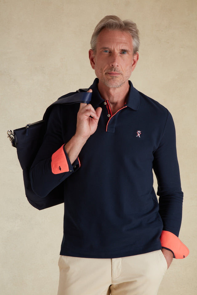 Polo Manches Longues à Détails Fluo - Image principale