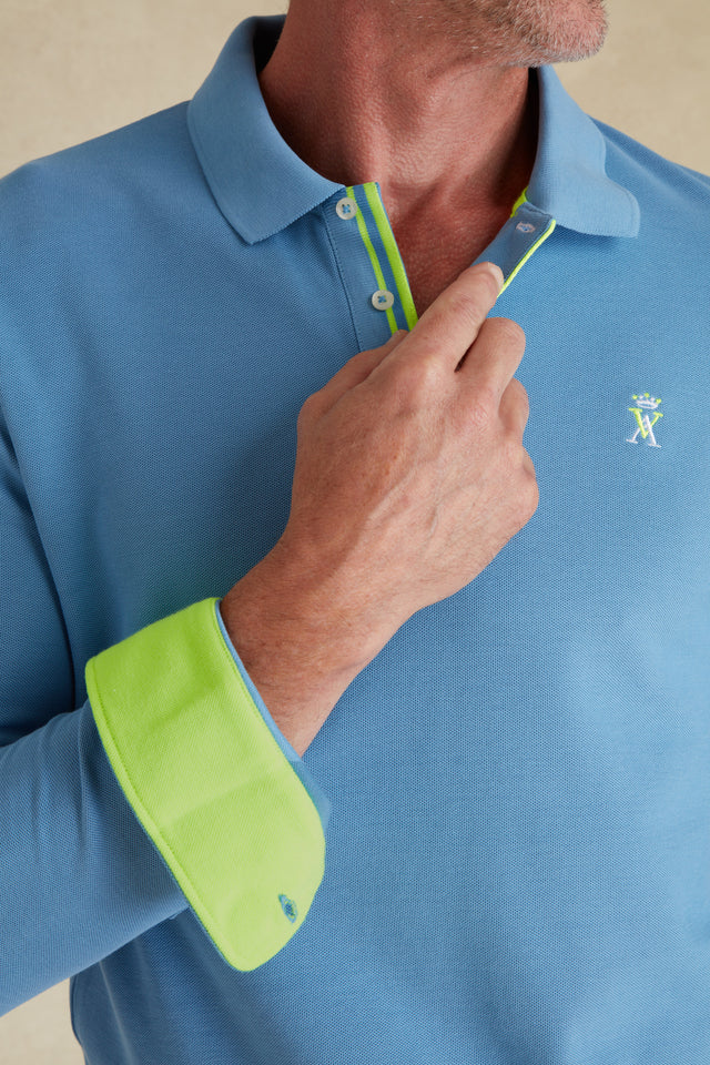 Polo Manches Longues à Détails Fluo - Image principale