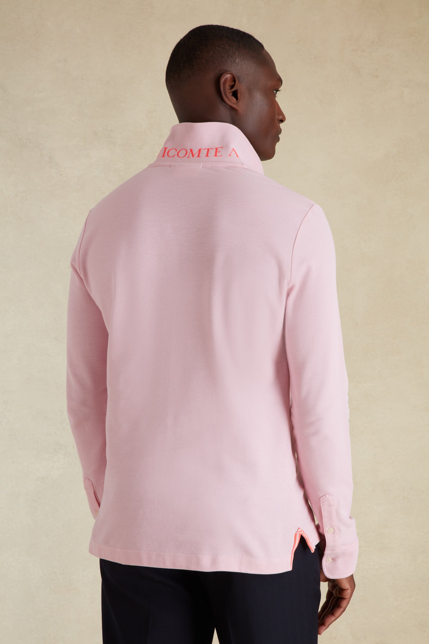 Polo Manches Longues à Détails Fluo
