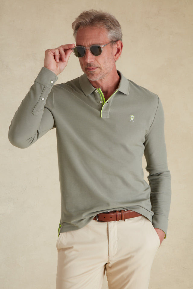 Polo Manches Longues à Détails Fluo - Image principale