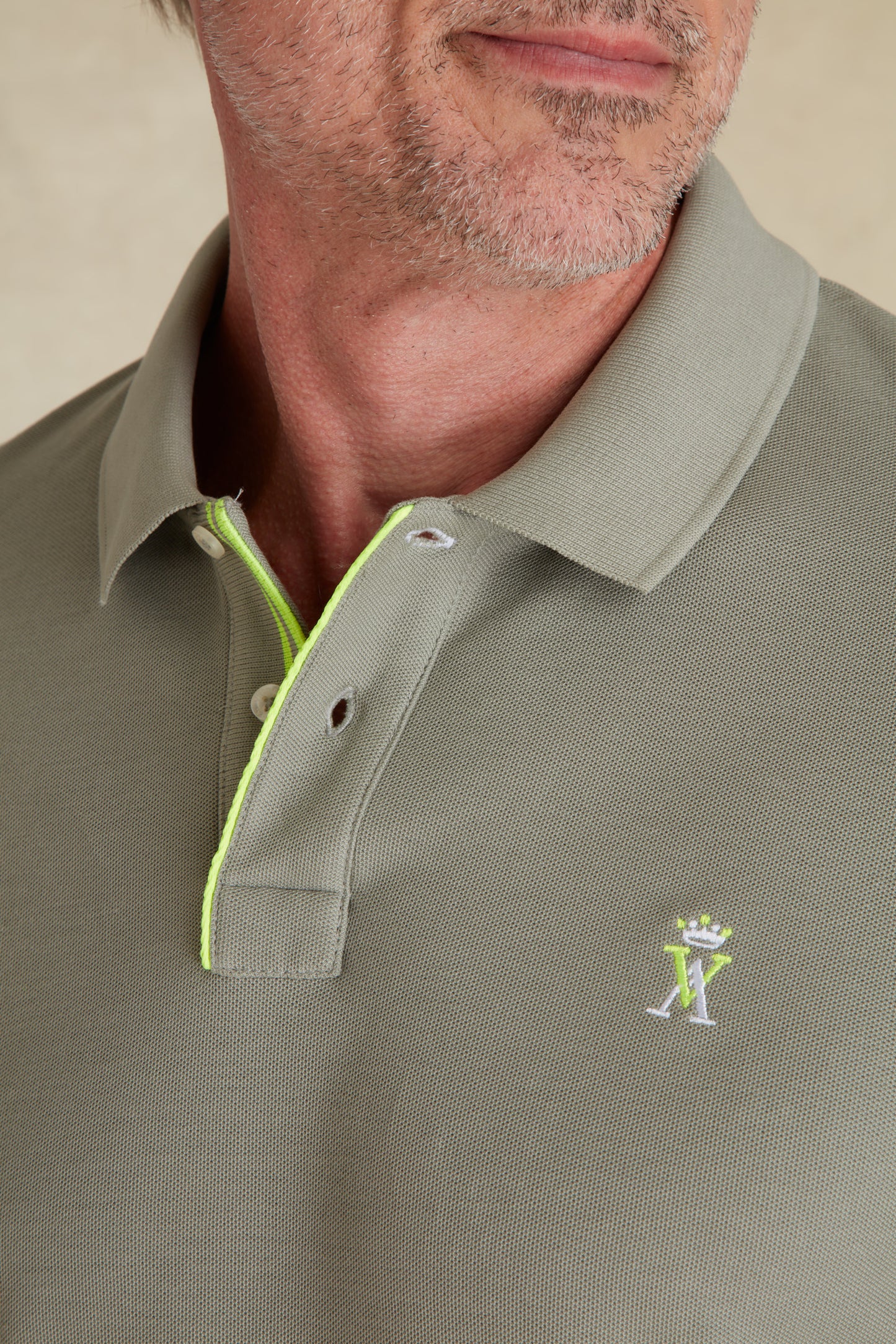 Polo Manches Longues à Détails Fluo