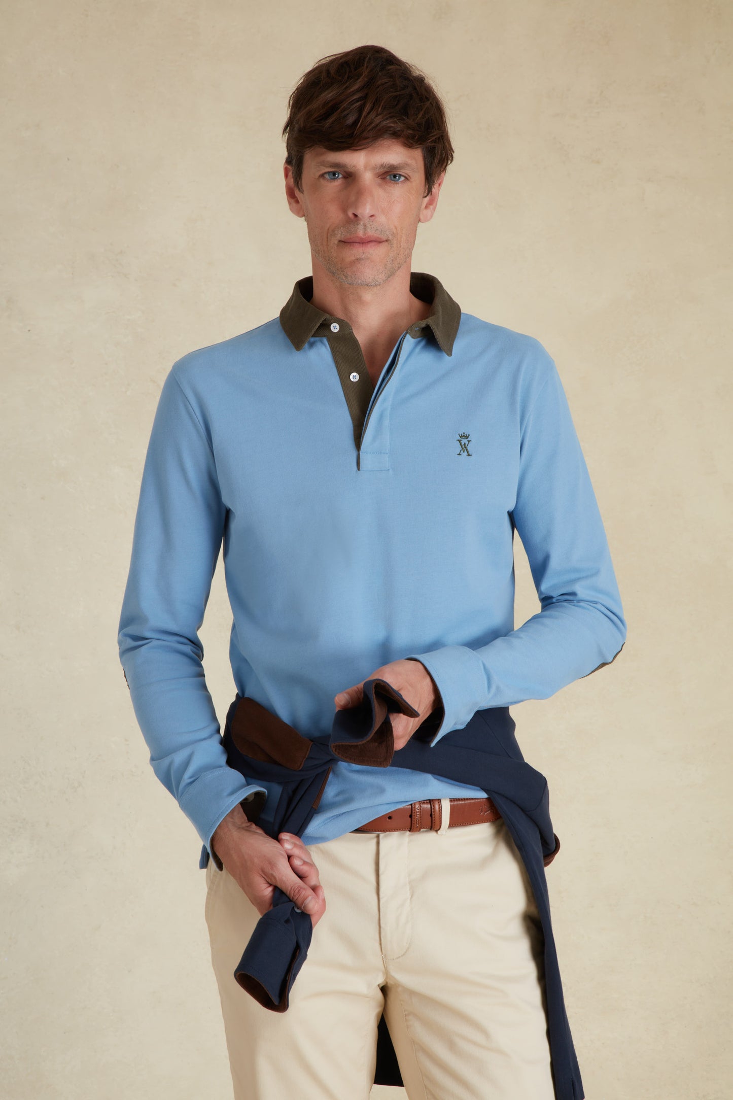 Polo Jersey à Détails Vetours