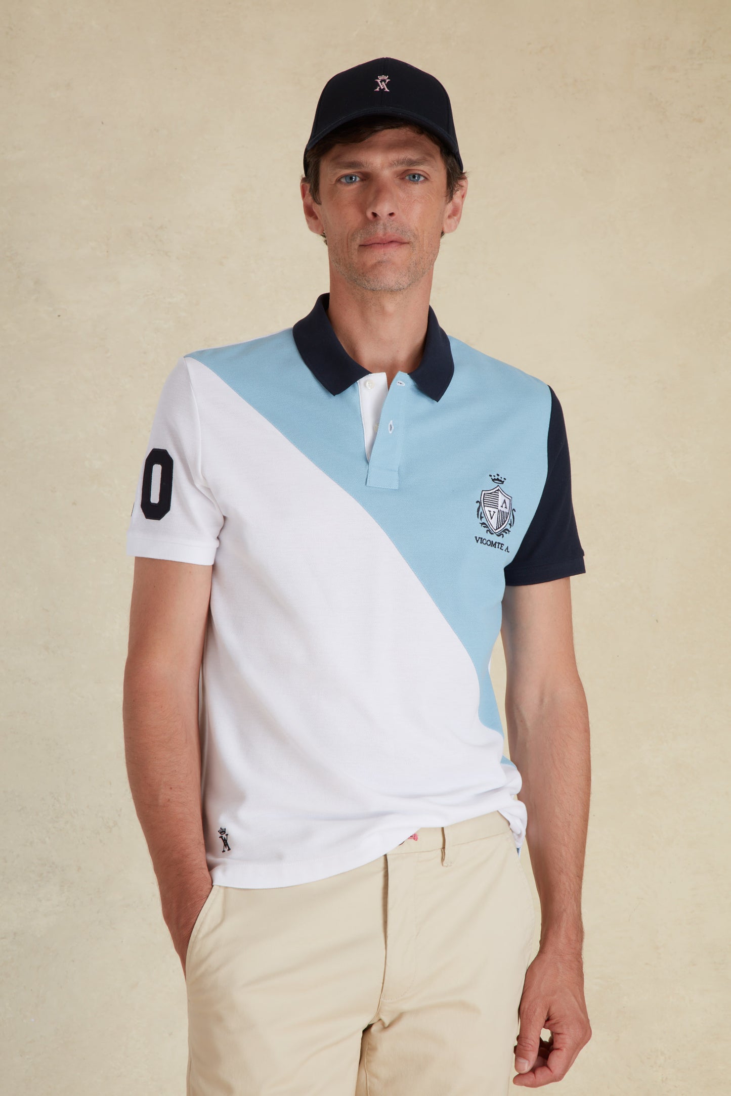 Polo Bicolore Manches Courtes