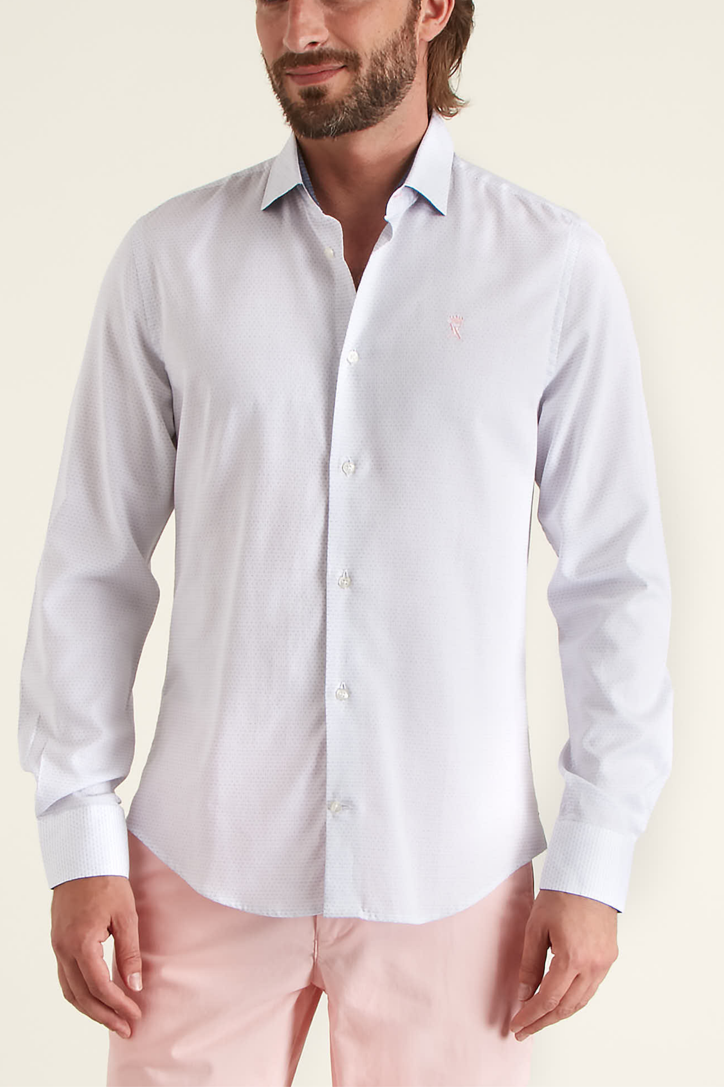 Chemise Slim à Micro Pois