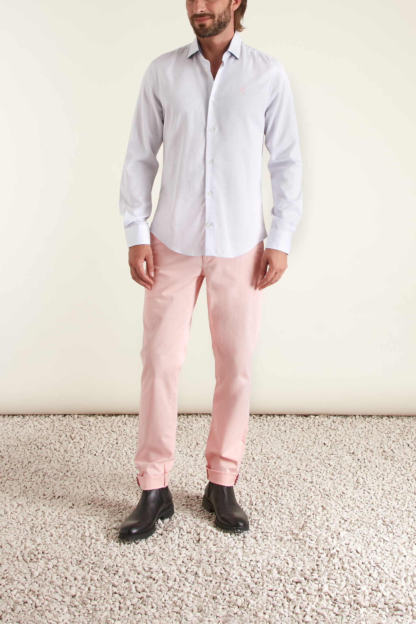 Chemise Slim à Micro Pois