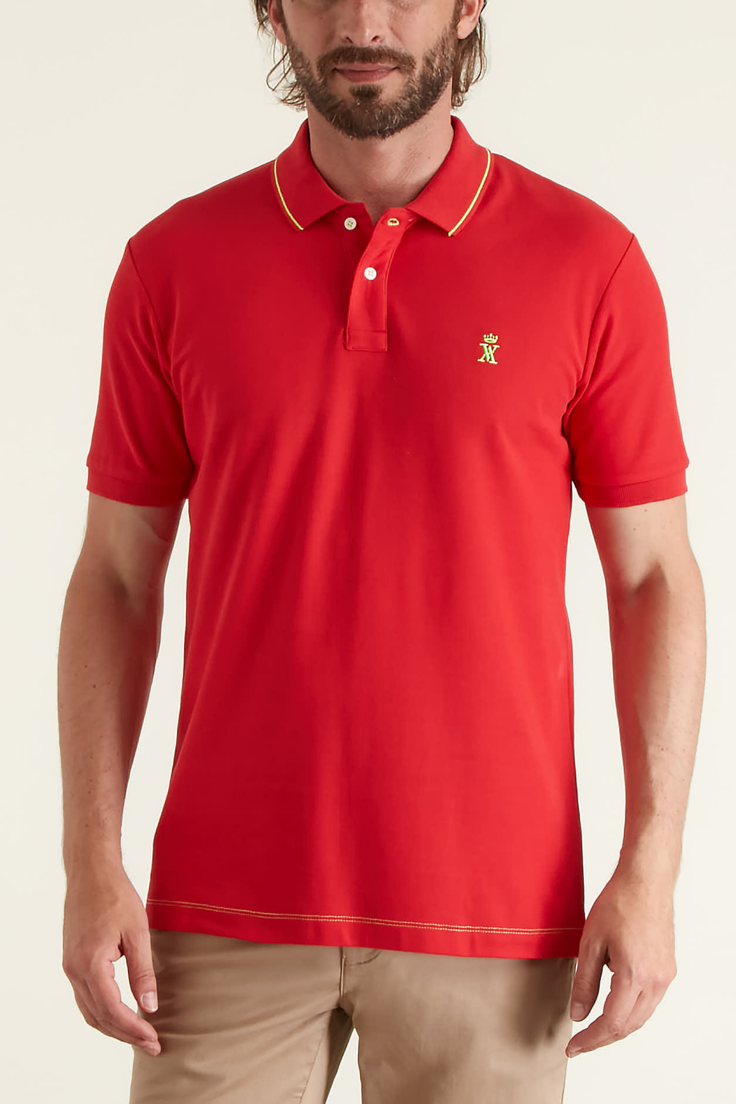 Polo à Détails Fluo