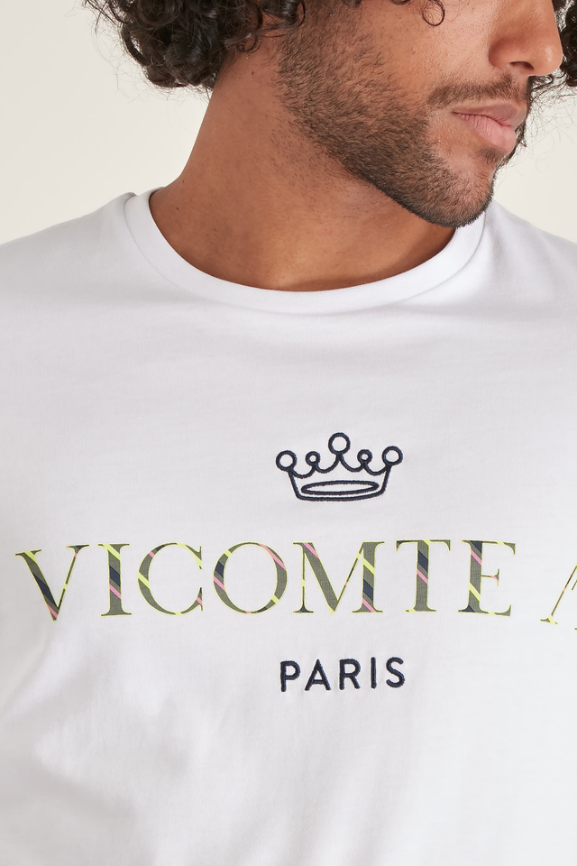 T-shirt Brodé à Col rond - Image principale